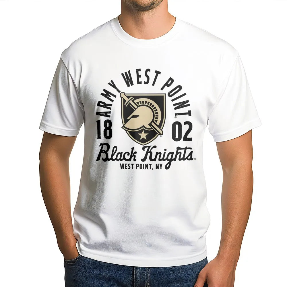 Army West Point T-Shirt | Black Knights Mascot Graphic | Premium 100% Cotton Tee | Gift for Military Academy Alumni & Fans