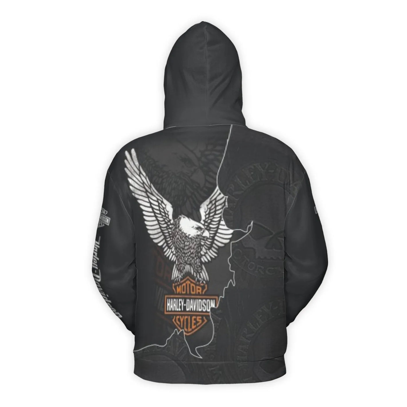 American Eagle 3D Graphic Hoodie | Motorcycle Biker Style Pullover | Premium Brushed Fleece Lining | Unisex Gift For Motorcyc
