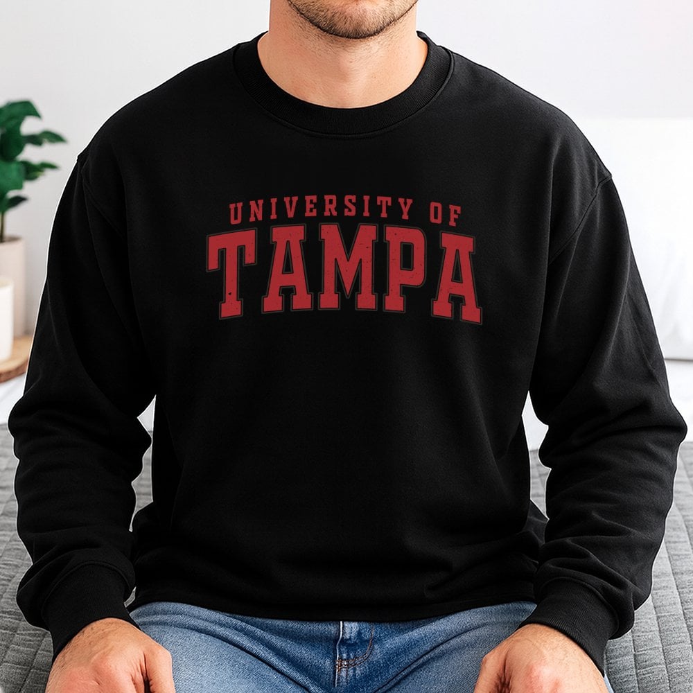 University Of Tampa Sweatshirt | Vintage College Logo Graphic | Premium Cotton Blend | Gift For Student Alumni Faculty