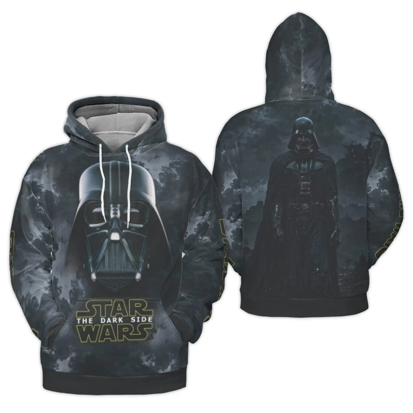Darth Vader 3D Hoodie | Star Wars The Dark Side Graphic Print | Premium Polyester Brushed Fleece | Unisex Gift for Sci-Fi Fan