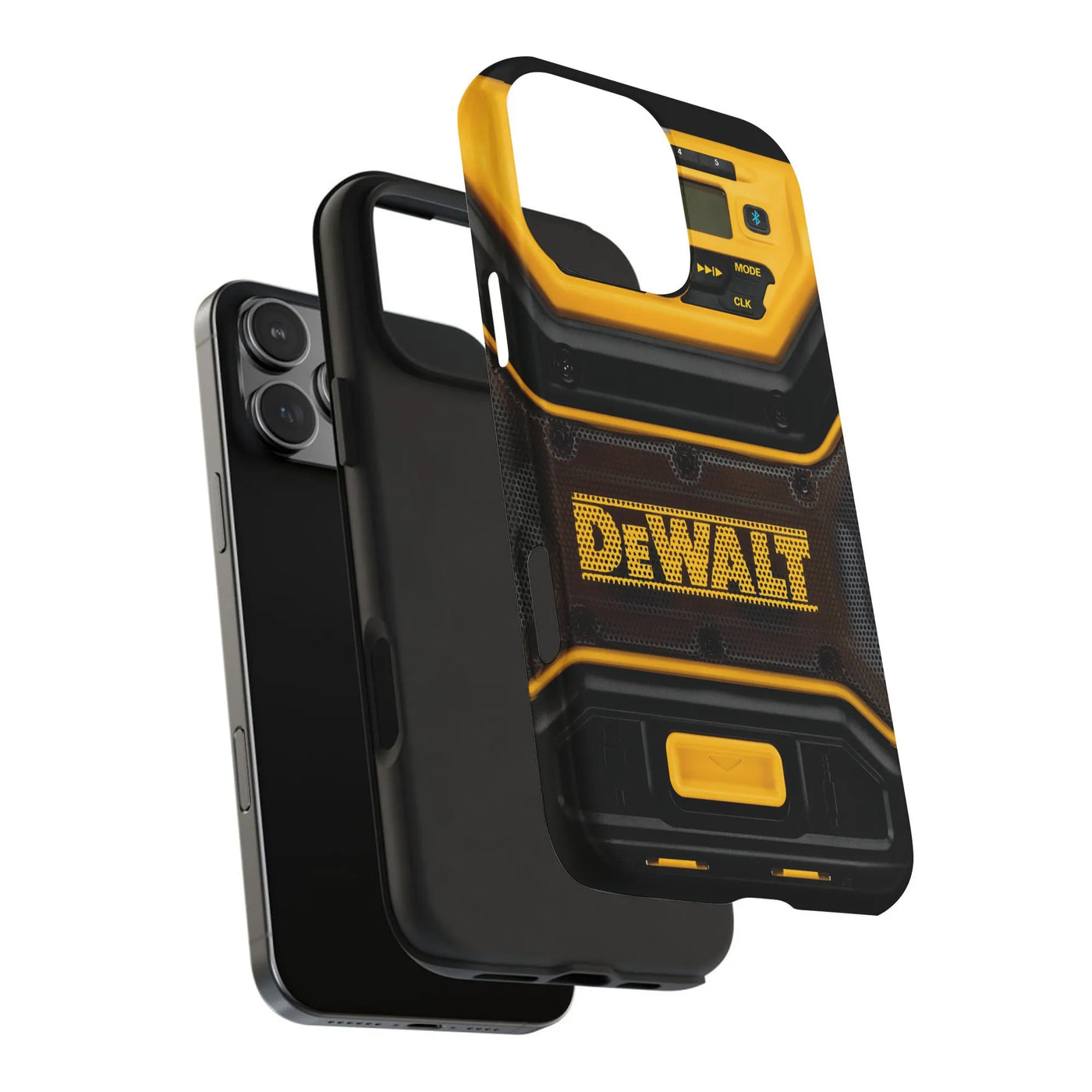 Industrial Power Tool Phone Case | Yellow And Black Construction Design | Durable Dual-Layer Polycarbonate | Premium Gift For