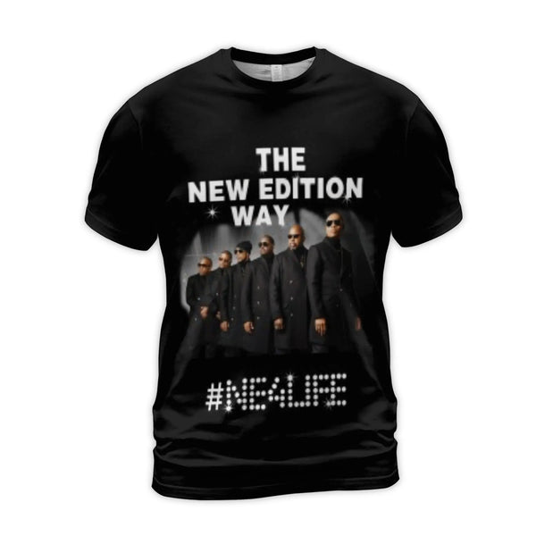 New Edition Band 3D T-Shirt | The New Edition Way Tour 2026 Graphic Print | Premium Polyester Blend | R&B Music Fan Gift & Co