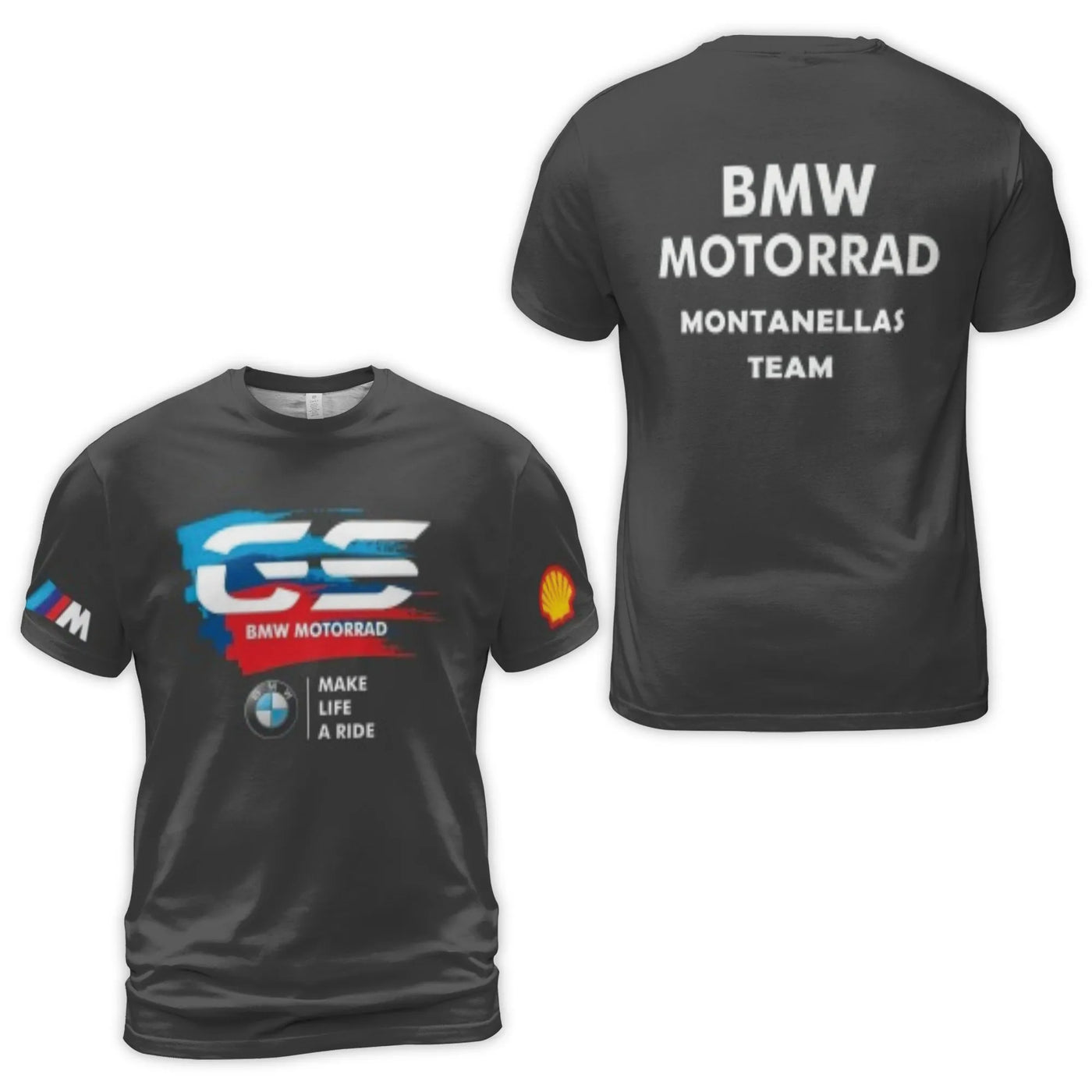 Motorcycle Racing T-Shirt | BMW Motorrad GS Graphic Tee | Premium Polyester Blend Jersey | Gift for Biker Enthusiasts