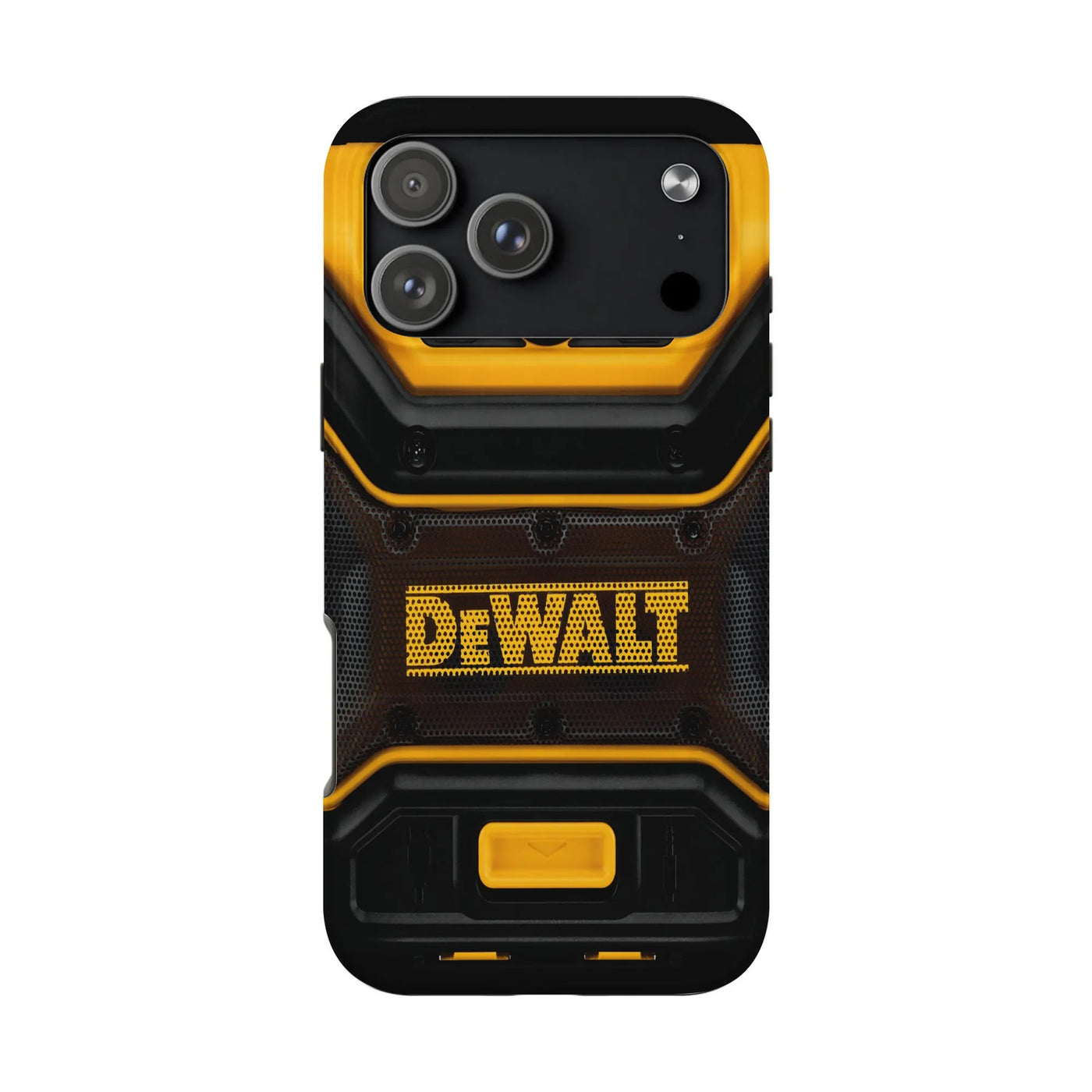 Industrial Power Tool Phone Case | Yellow And Black Construction Design | Durable Dual-Layer Polycarbonate | Premium Gift For
