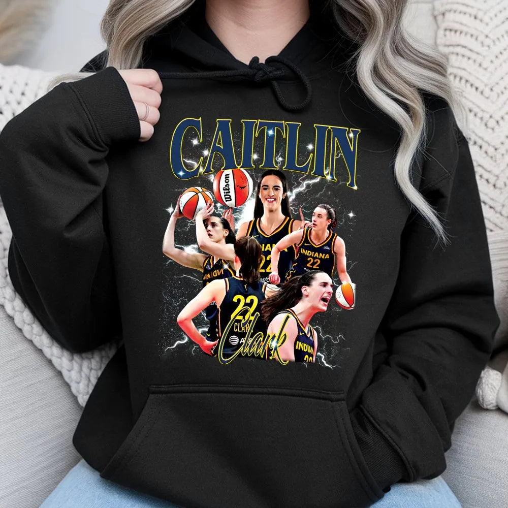 Caitlin Clark WNBA Basketball Hoodie | Vintage 90s Graphic Style | Premium Cotton Blend | Gift for Indiana Fever Fans & Sport