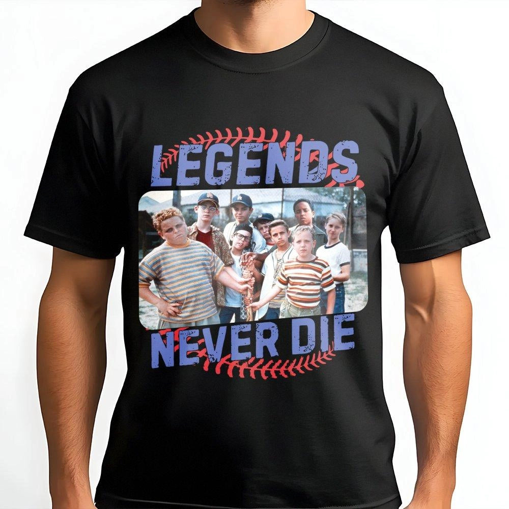 Legends Never Die T-Shirt | Retro 90s Baseball Movie Graphic Tee | Premium Cotton Casual Wear | Nostalgic Gift for Movie Fans