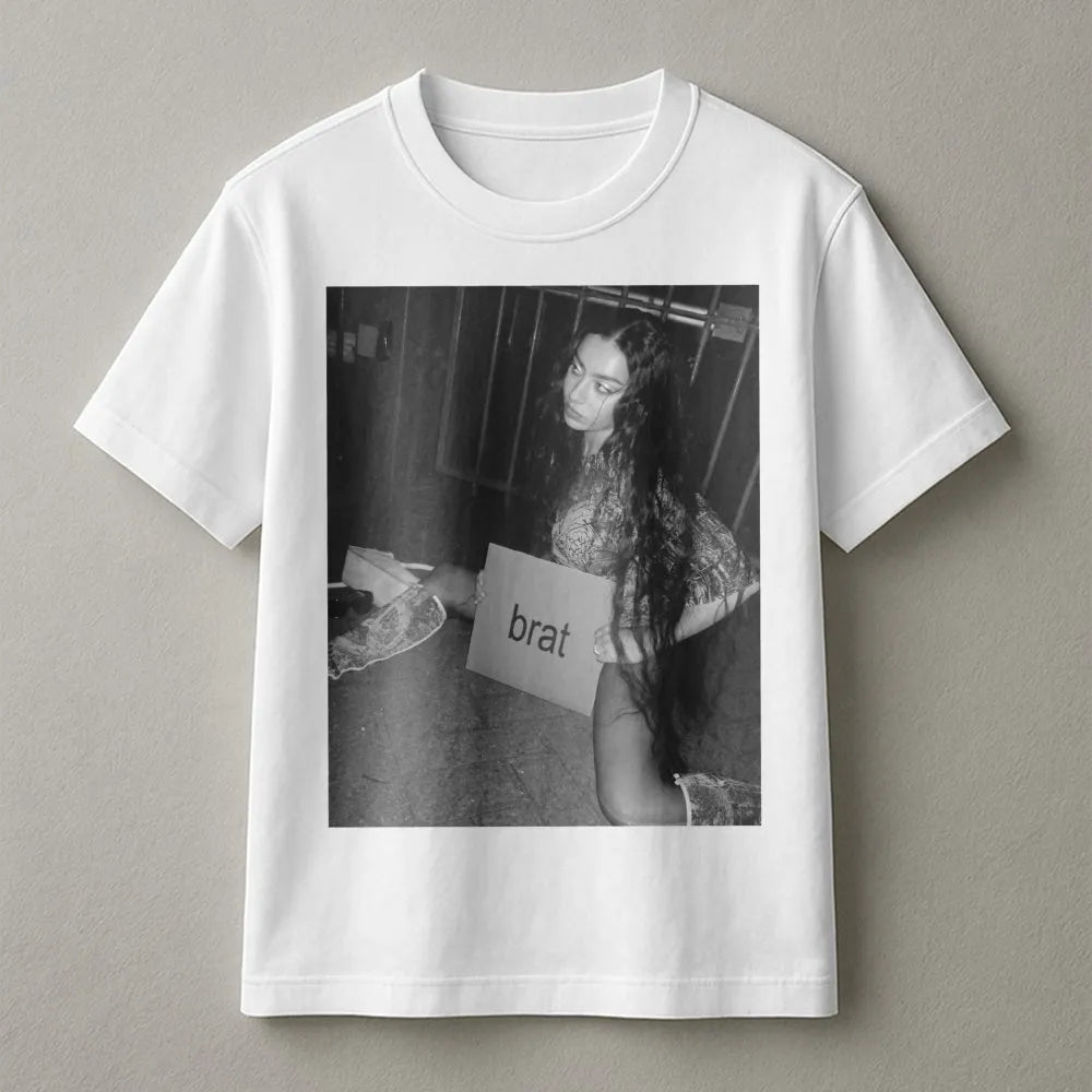 Brat Graphic T-Shirt | Retro 90s Bootleg Style Music Tee | Premium Cotton Unisex Apparel | Trendy Pop Culture Aesthetic Gift 