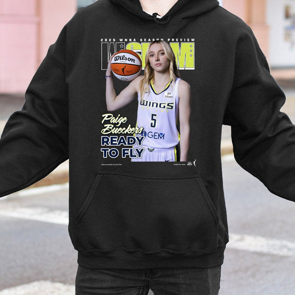 Paige Bueckers Basketball Hoodie | Vintage WNBA Magazine Cover Graphic | Premium Cotton Blend | Gift For College Sports Fan