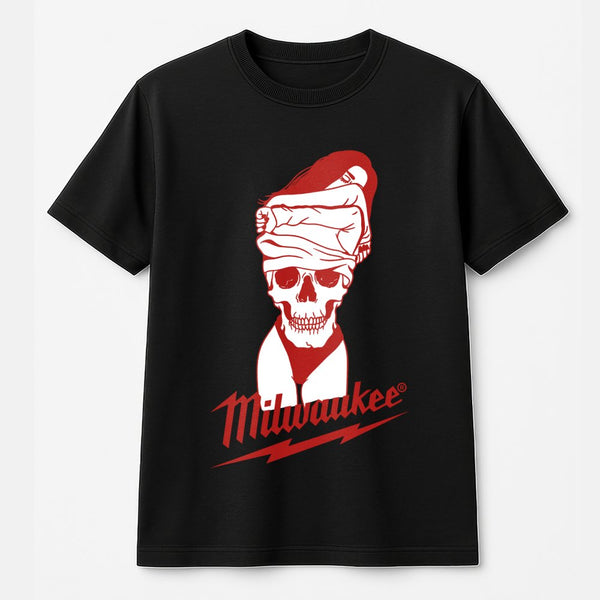 Milwaukee Skull T-Shirt | Edgy Streetwear Graphic Tee | 100% Premium Cotton | Gift for Mechanics and Tool Enthusiasts