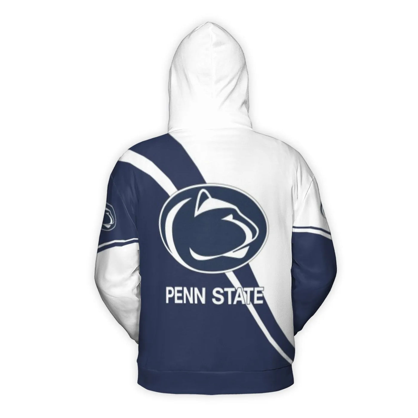 Penn State Nittany Lions 3D Hoodie | All-Over Mascot Print Design | Soft Brushed Polyester Fleece | Unisex Apparel For Colleg