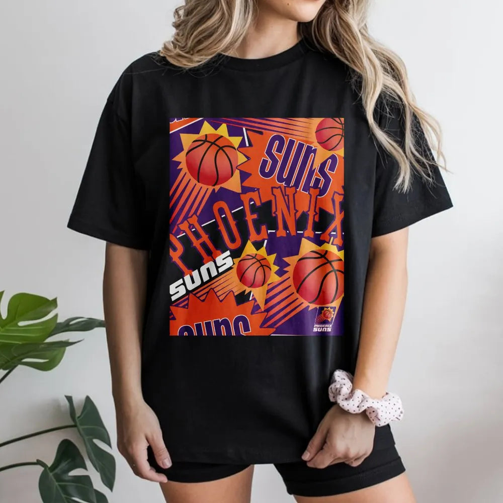 Phoenix Suns Retro Basketball T-Shirt | 90s Vintage Style Graphic | Premium Soft Cotton | NBA Fan Gift Apparel for Men and Wo