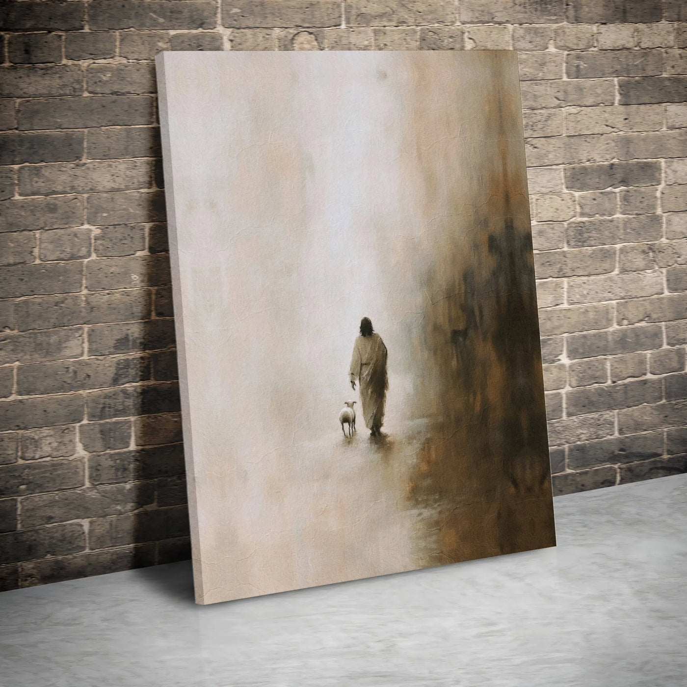 Good Shepherd Wall Art | Jesus Walking With Lamb Print | Premium 1.25" Gallery Wrap Canvas | Christian Home Decor & Religious