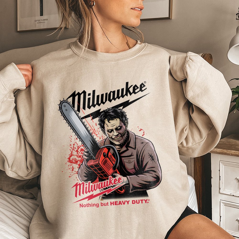 Horror Movie Chainsaw Graphic Sweatshirt | Spooky Slasher Fan Apparel | Premium Cotton Blend | Gift for Horror Lovers and Too