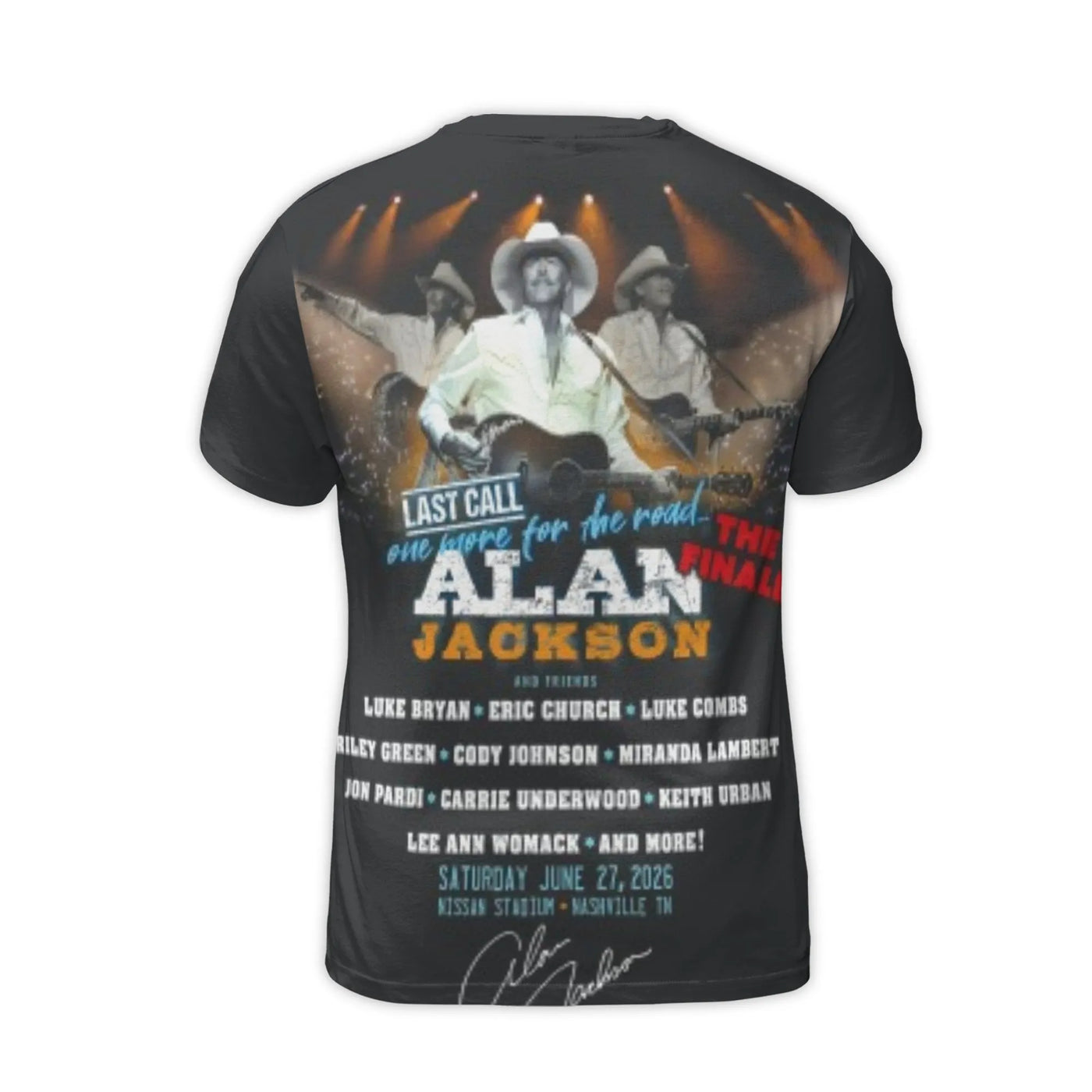 Alan Jackson Nashville 2026 Concert T-Shirt | Last Call Final Tour Graphic Tee | Premium Polyester Blend | Country Music Fan 