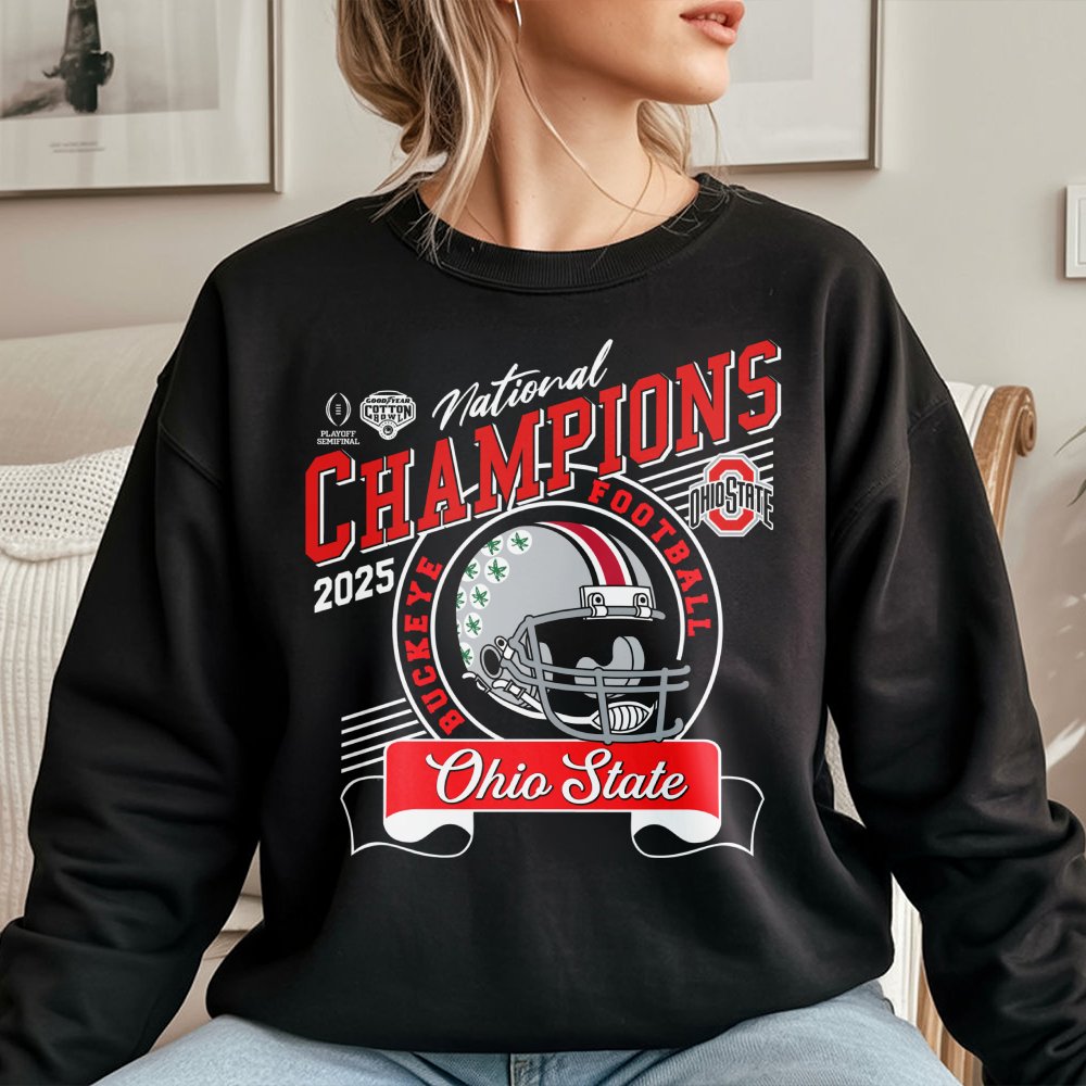 Ohio State Football Sweatshirt | 2025 National Champions Graphic | Premium Unisex Crewneck | College Sports Fan Gift