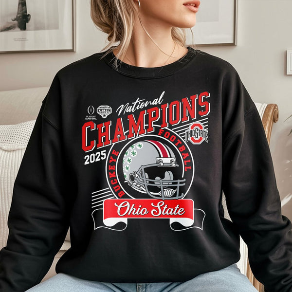 Ohio State Football Sweatshirt | 2025 National Champions Graphic | Premium Unisex Crewneck | College Sports Fan Gift