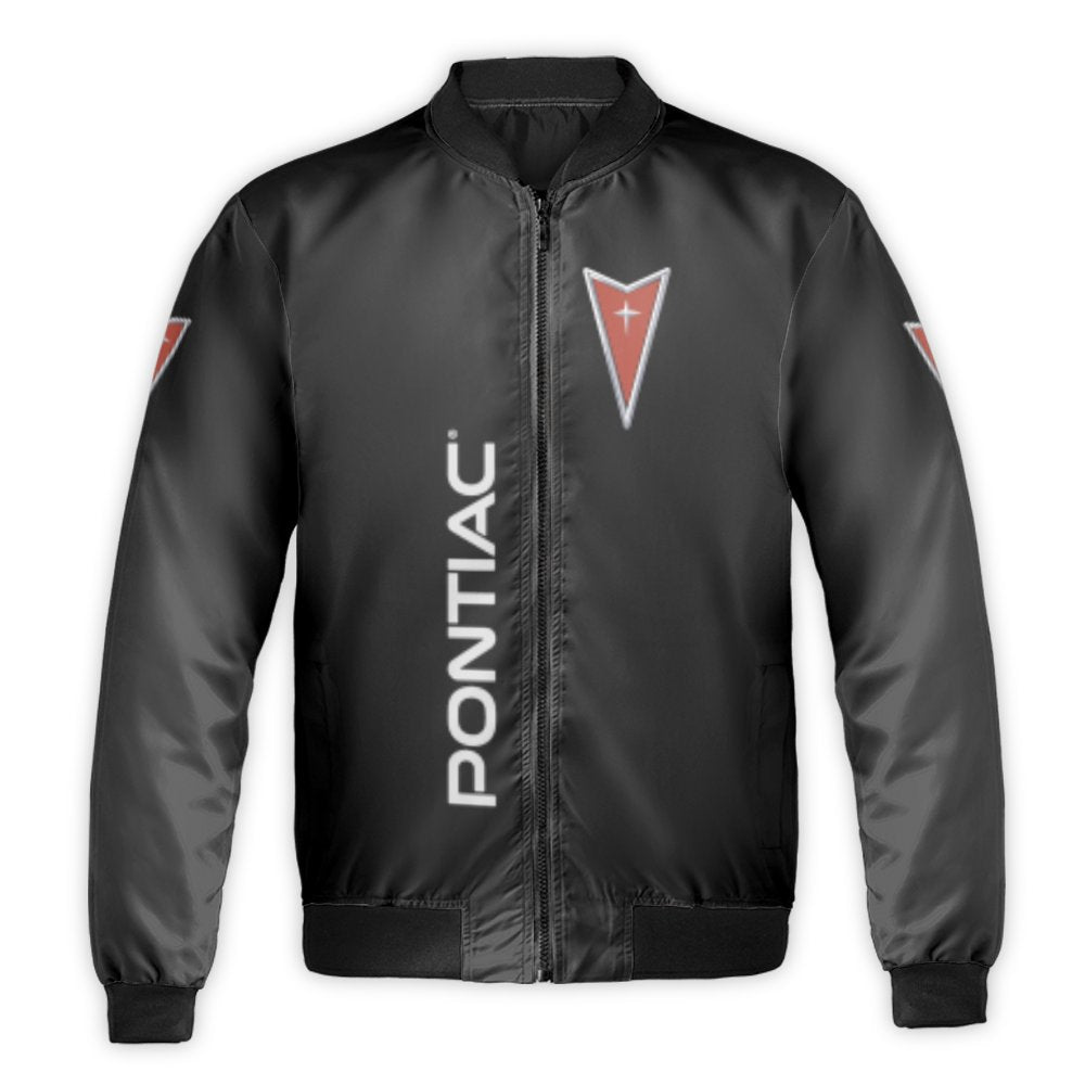 Pontiac Bomber Jacket | Classic Car Logo Emblem Design | Durable Nylon & Quilted Lining | Premium Gift for Automotive Enthusi