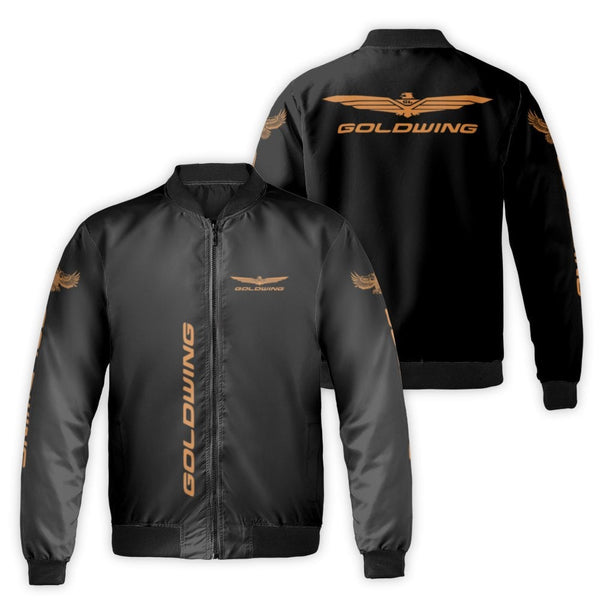 Goldwing Bomber Jacket | Motorcycle Touring Biker Graphic | Durable Nylon Windbreaker | Premium Gift for Motorcycle Riders