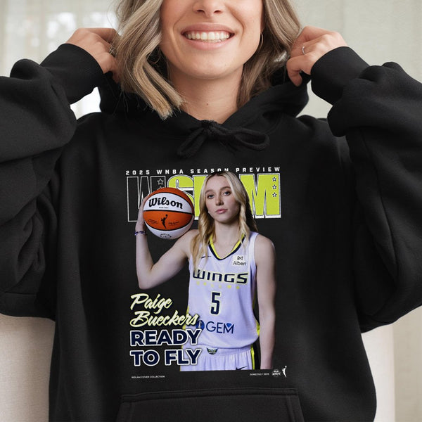 Paige Bueckers Basketball Hoodie | Vintage WNBA Magazine Cover Graphic | Premium Cotton Blend | Gift For College Sports Fan