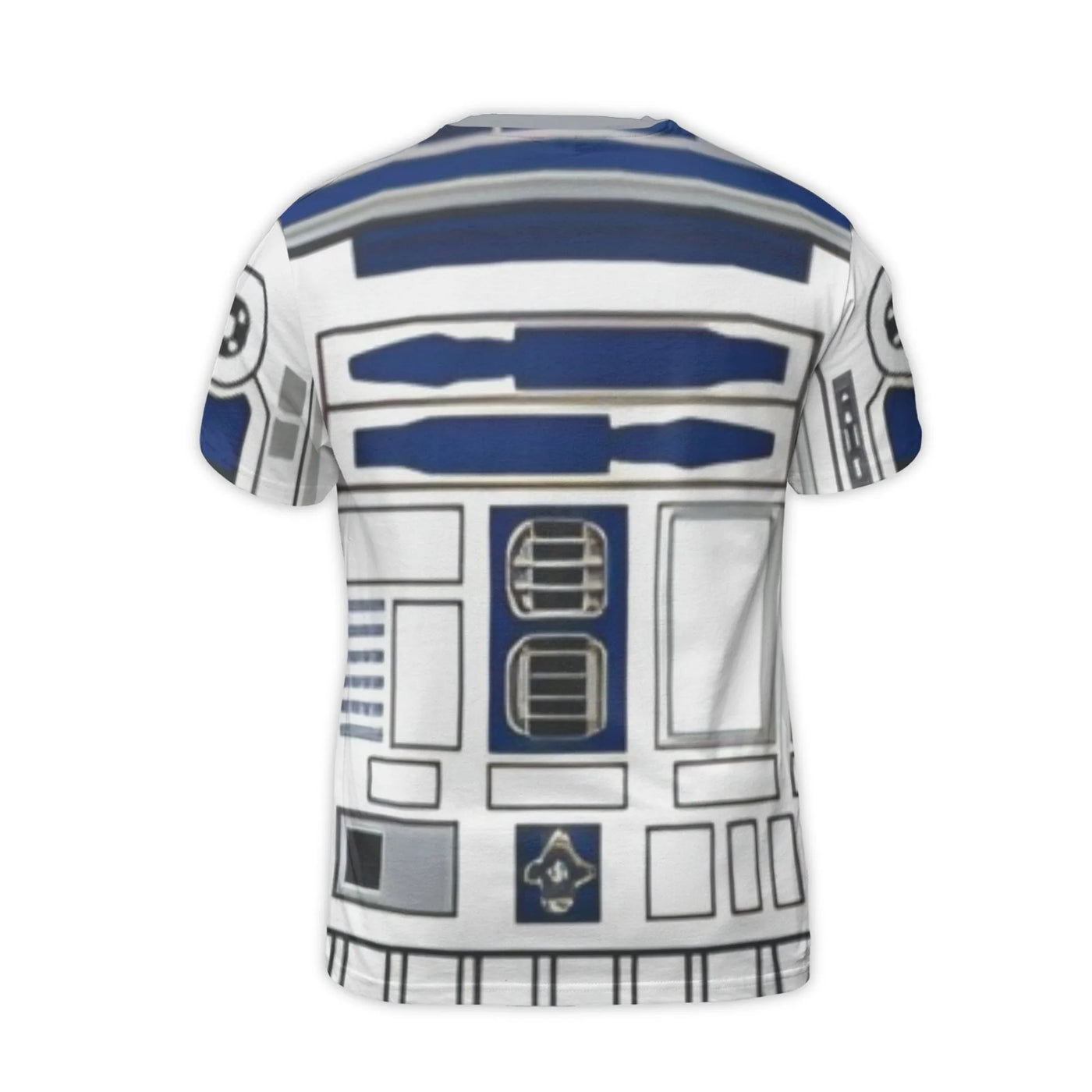Droid Cosplay Graphic T-Shirt | R2-D2 All-Over Print | Premium Polyester Spandex | Gift for Sci-Fi Fans and Comic Con Enthusi