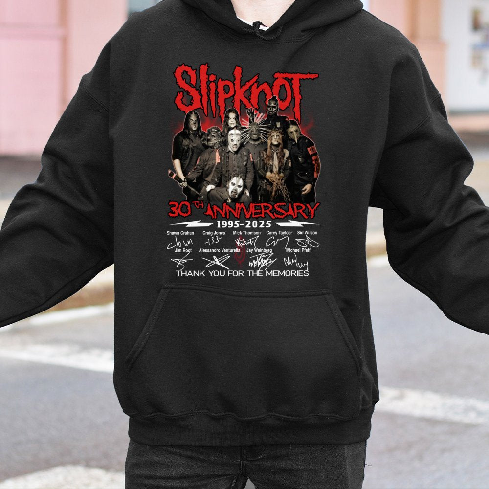 Slipknot 30th Anniversary Hoodie | 1995-2025 Graphic Band Logo Sweatshirt | Premium Cotton-Blend Apparel | Heavy Metal Music 