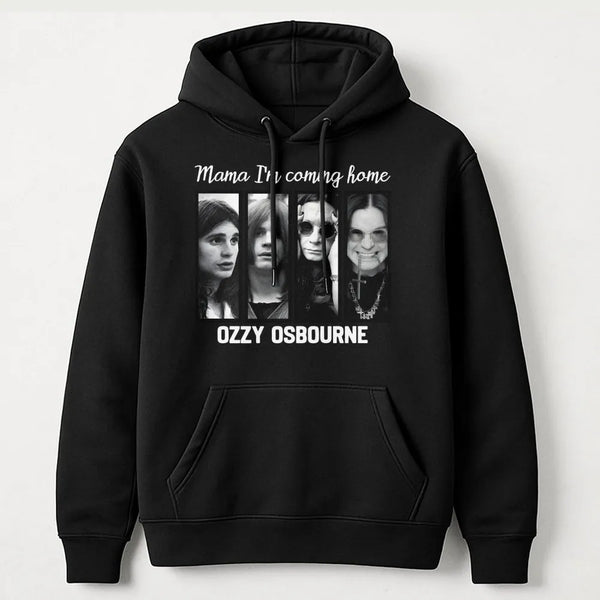 Ozzy Osbourne Hoodie | Mama I'm Coming Home Graphic Print | Premium Cotton-Blend Fleece | Rock Music Fan Gift | Unisex Vintag