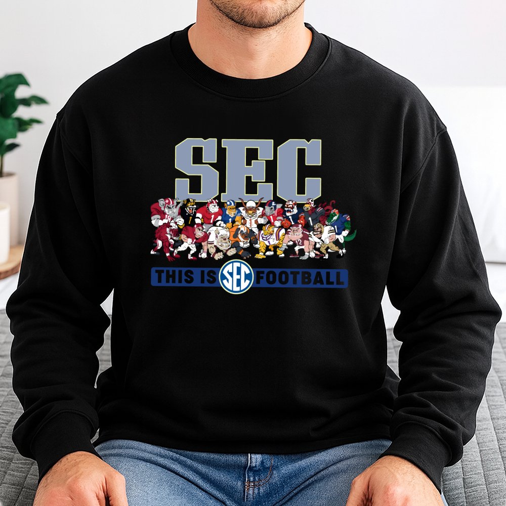 SEC Football Mascot Sweatshirt | Vintage College Game Day Graphic | Premium Cotton Blend Crewneck | Gift for University Sport