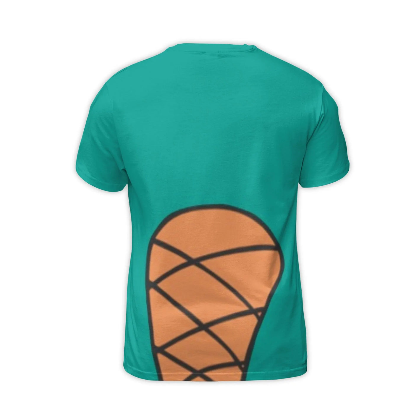Platypus Graphic T-Shirt | Cartoon Character Face and Tail Print | Premium Polyester Spandex | Funny Cosplay Costume Gift for