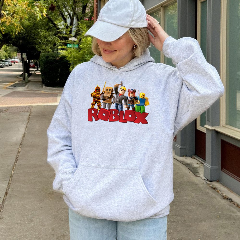 Gaming Character Hoodie | Roblox Inspired Graphic Print | Soft Cotton-Blend Fleece | Premium Birthday Gift for Kids and Gamer