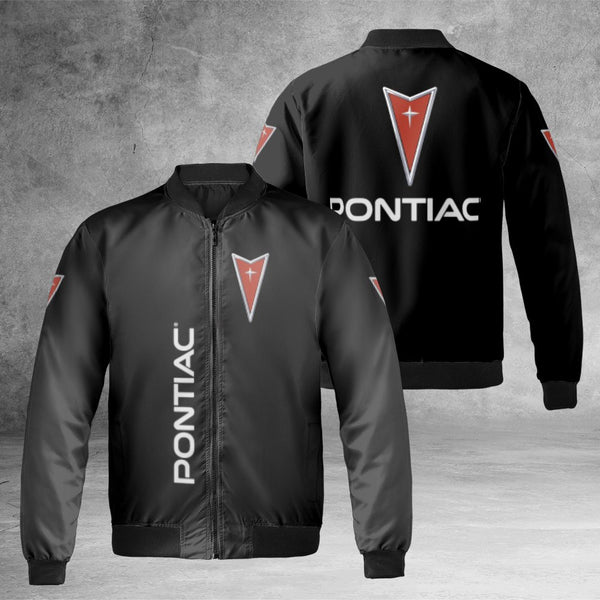 Pontiac Bomber Jacket | Classic Car Logo Emblem Design | Durable Nylon & Quilted Lining | Premium Gift for Automotive Enthusi