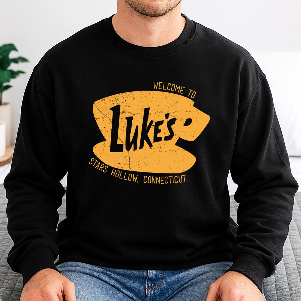 Luke's Diner Sweatshirt | Stars Hollow Coffee Graphic Pullover | Premium Cotton Blend Crewneck | Gift For Gilmore Girls Fan