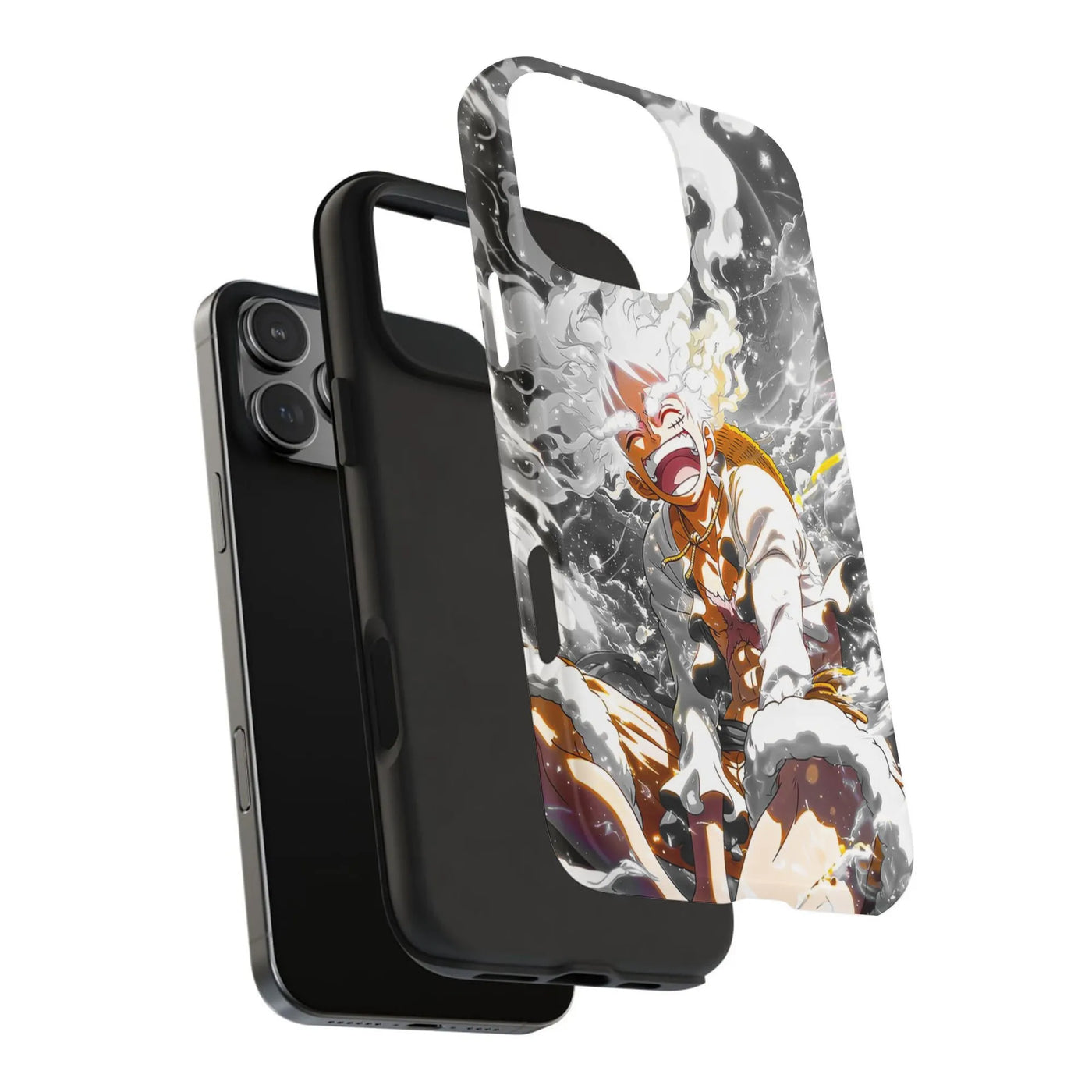 Luffy Gear 5 Phone Case | Sun God Nika Anime Design | Dual-Layer Polycarbonate Protection | Premium Manga Gift for iPhone Fan