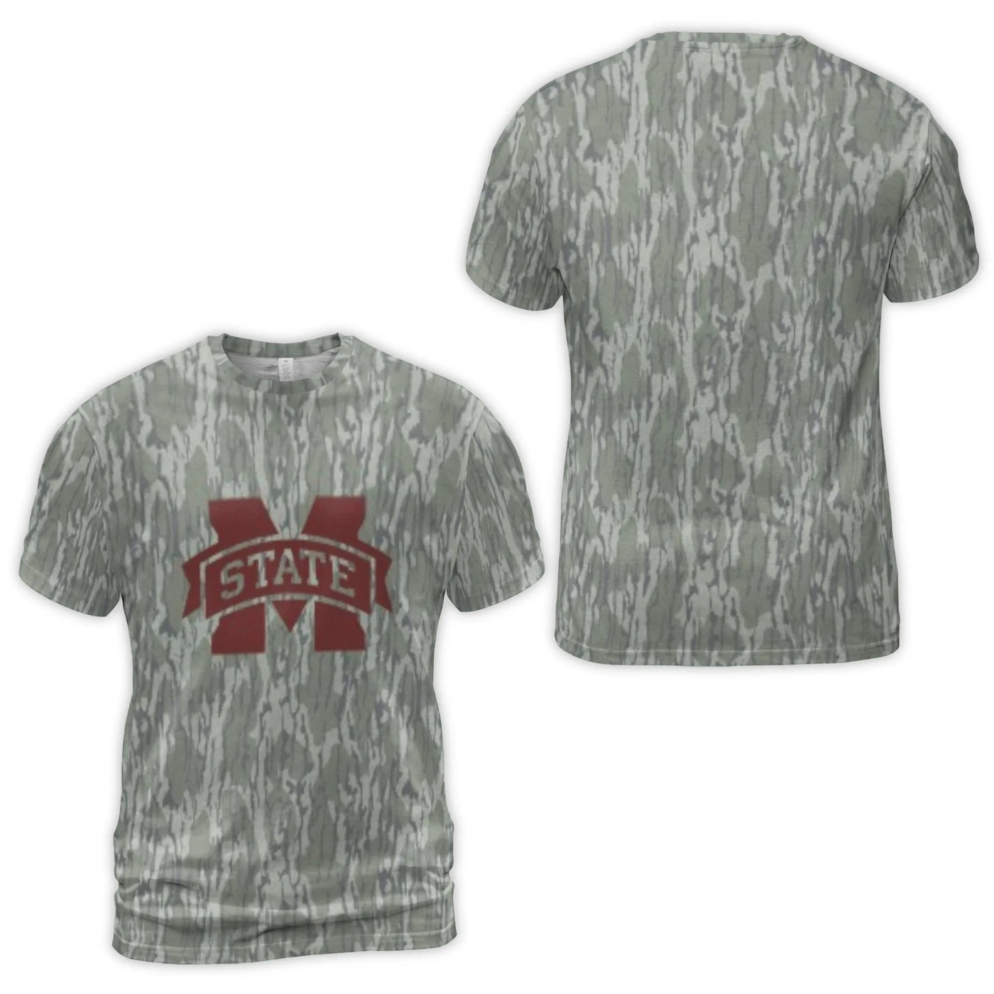 Mississippi State University T-Shirt | Camo All-Over 3D Print | Premium Jersey Polyester | College Sports Fan Gift for Men an