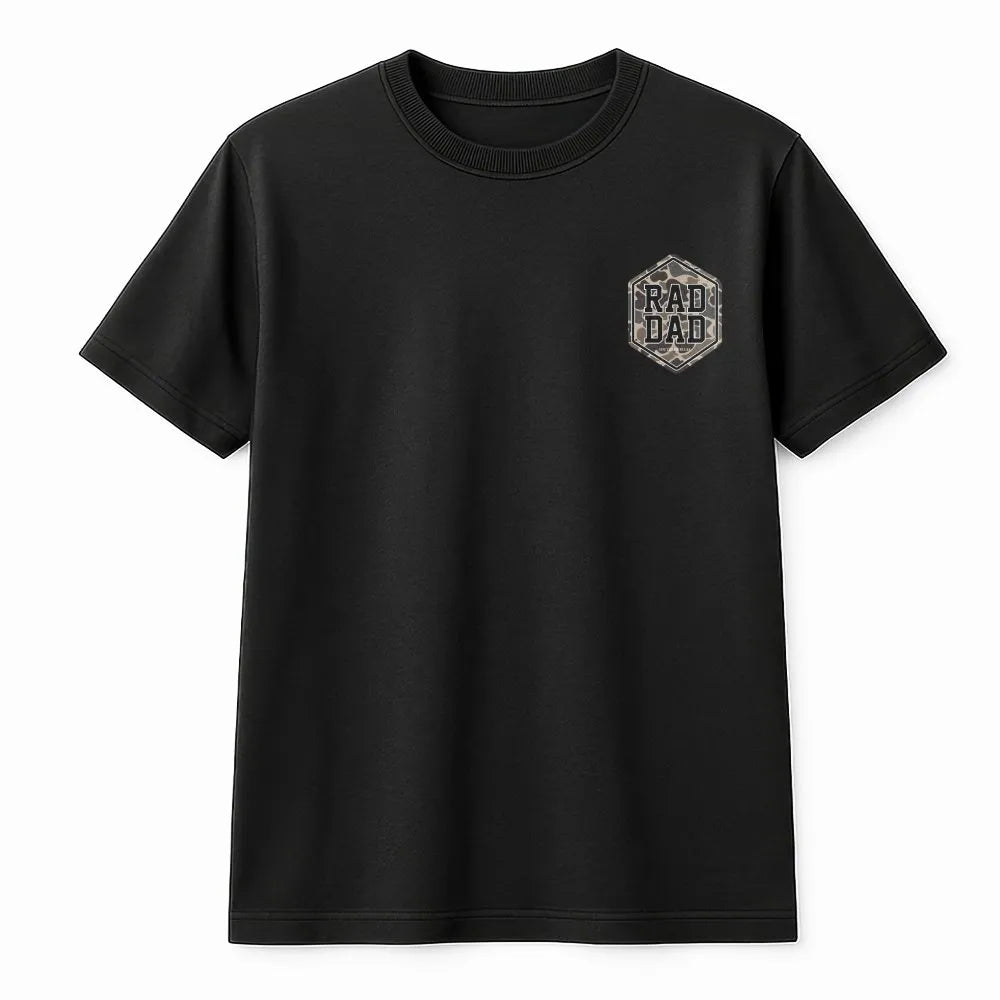 Rad Dad Sweatshirt | Minimalist Camo Hexagon Graphic | Soft Cotton Blend | Father's Day Gift for New Dad