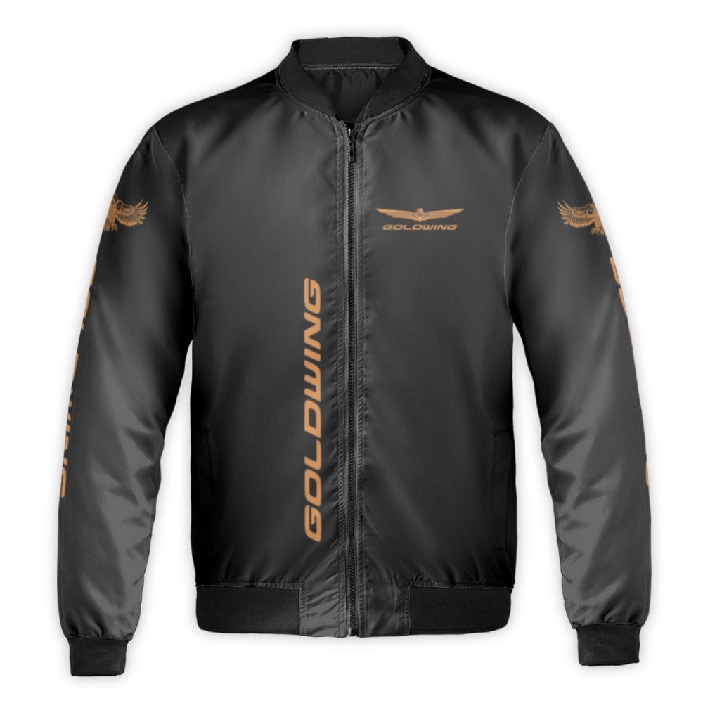 Goldwing Bomber Jacket | Motorcycle Touring Biker Graphic | Durable Nylon Windbreaker | Premium Gift for Motorcycle Riders