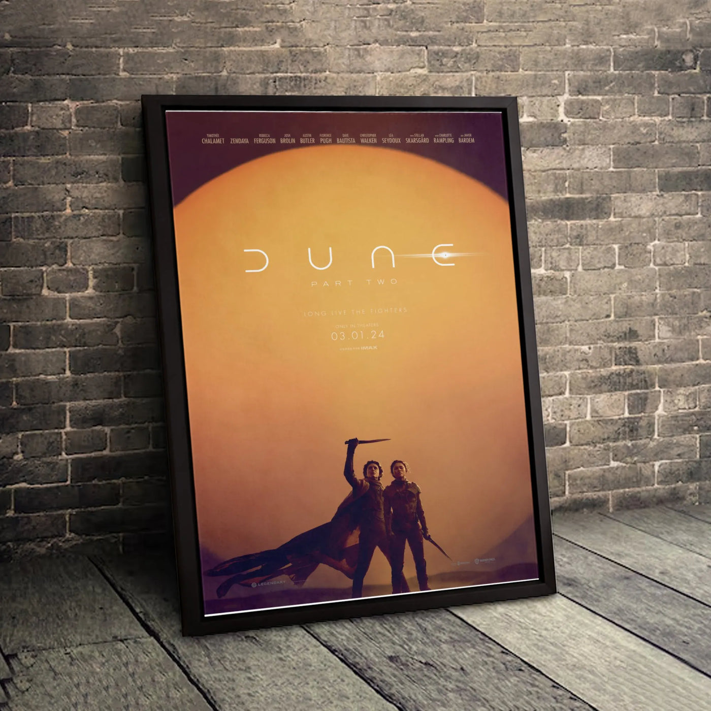 Dune Part Two Movie Canvas Print | Long Live The Fighters Poster | 1.25-Inch Gallery Wrap | Premium Sci-Fi Wall Art for Colle