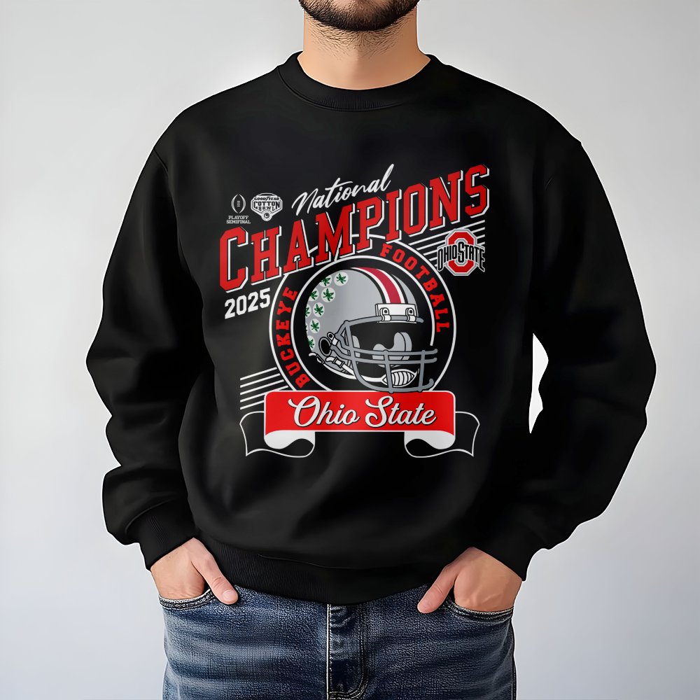 Ohio State Football Sweatshirt | 2025 National Champions Graphic | Premium Unisex Crewneck | College Sports Fan Gift