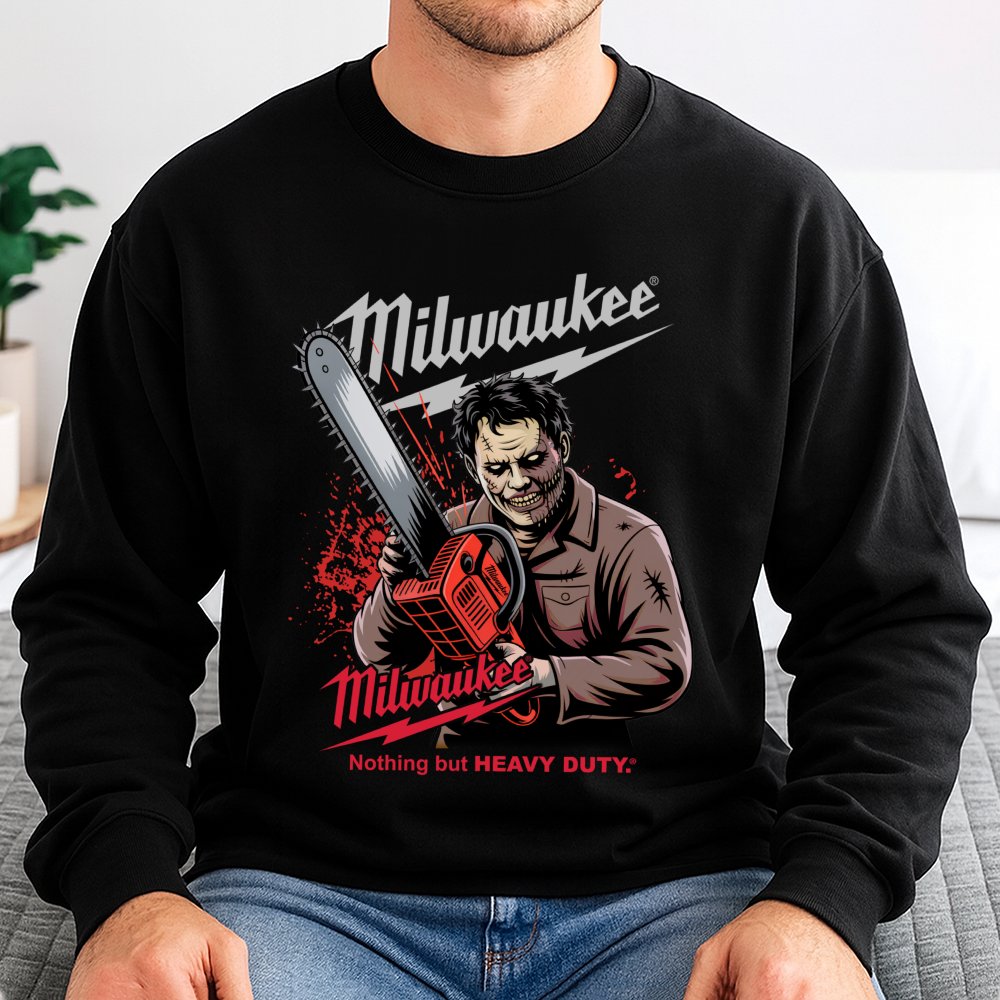 Horror Movie Chainsaw Graphic Sweatshirt | Spooky Slasher Fan Apparel | Premium Cotton Blend | Gift for Horror Lovers and Too