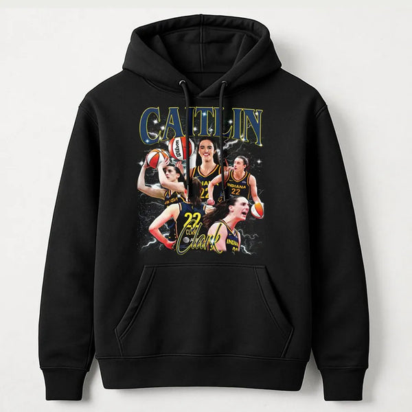 Caitlin Clark WNBA Basketball Hoodie | Vintage 90s Graphic Style | Premium Cotton Blend | Gift for Indiana Fever Fans & Sport