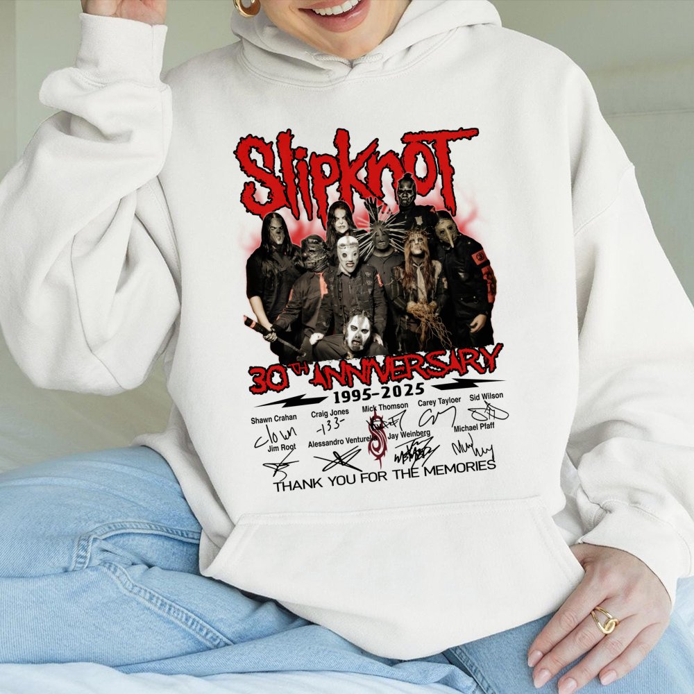 Slipknot 30th Anniversary Hoodie | 1995-2025 Graphic Band Logo Sweatshirt | Premium Cotton-Blend Apparel | Heavy Metal Music 