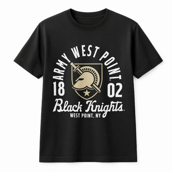 Army West Point T-Shirt | Black Knights Mascot Graphic | Premium 100% Cotton Tee | Gift for Military Academy Alumni & Fans
