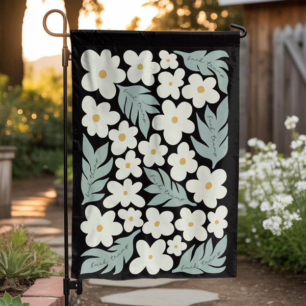 Anti Trump Garden Flag | Floral Yard Sign | Premium Weather-Resistant Polyester | Protest Lawn Decor for Home or Patio