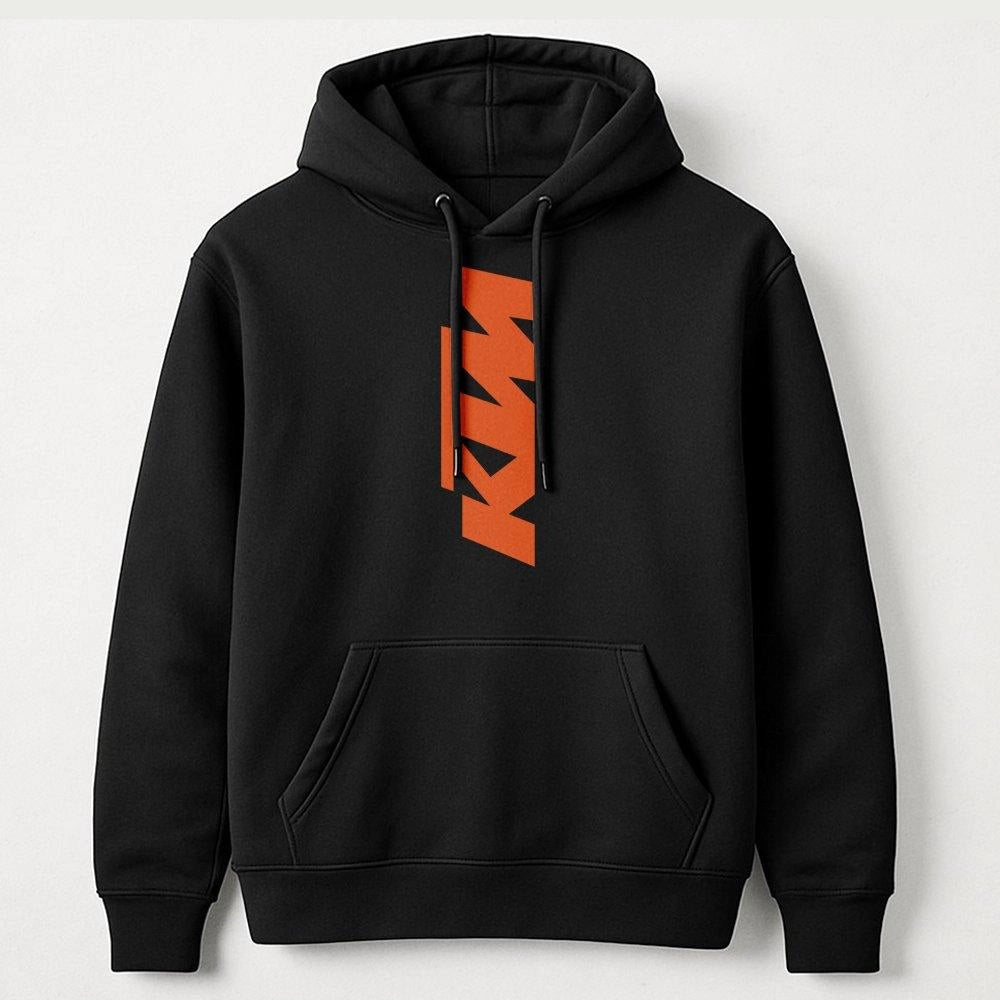 Motocross Racing Hoodie | Vertical Logo Graphic Print | Premium Cotton Blend | Gift For Motorcycle Rider Biker Fan