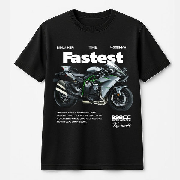 Kawasaki Ninja H2R Superbike T-Shirt | Retro Motorcycle Graphic Design | Premium Soft Cotton | Motorsport Gift for Men and Ra