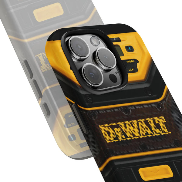 Industrial Power Tool Phone Case | Yellow And Black Construction Design | Durable Dual-Layer Polycarbonate | Premium Gift For