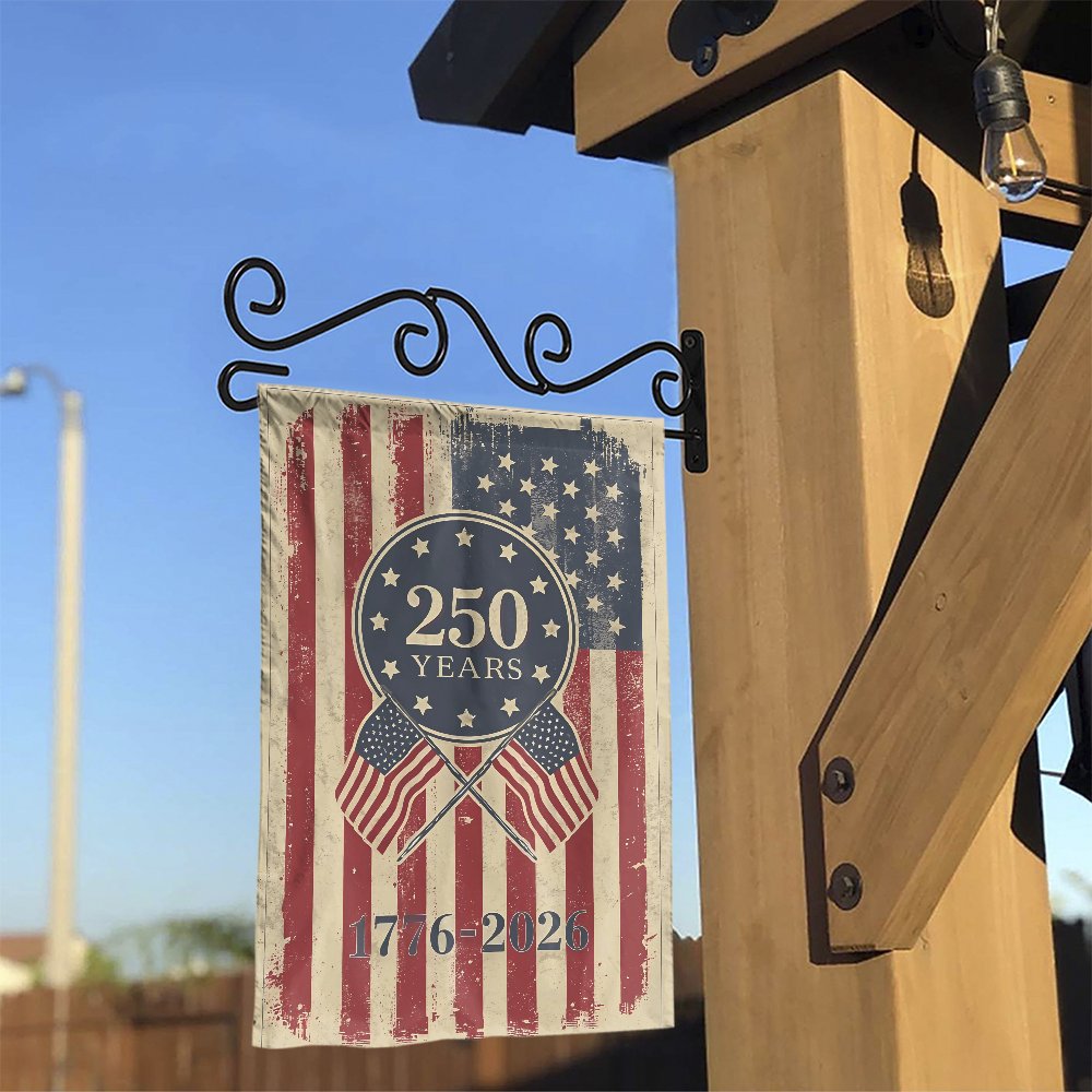 USA 250th Anniversary Garden Flag | Patriotic 1776-2026 Semiquincentennial | Weather-Resistant Polyester | Historic Celebrati
