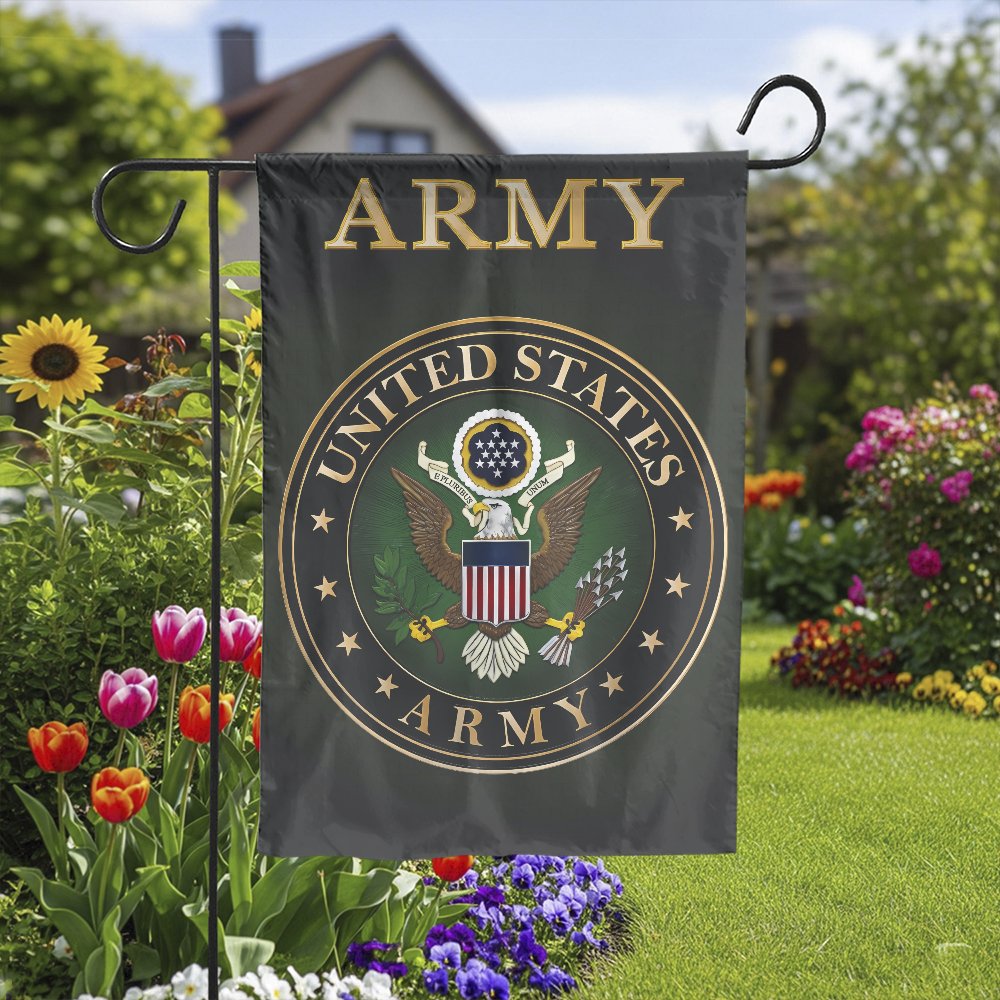 US Army Garden Flag | Double Sided US Army Seal | Weather-Resistant Fabric | Patriotic Gift for Veterans & Military Families