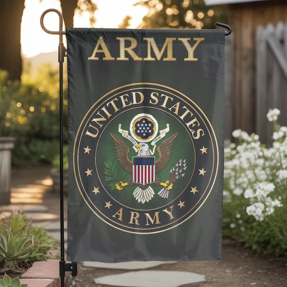US Army Garden Flag | Double Sided US Army Seal | Weather-Resistant Fabric | Patriotic Gift for Veterans & Military Families