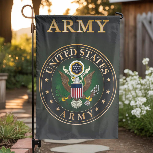 US Army Garden Flag | Double Sided US Army Seal | Weather-Resistant Fabric | Patriotic Gift for Veterans & Military Families