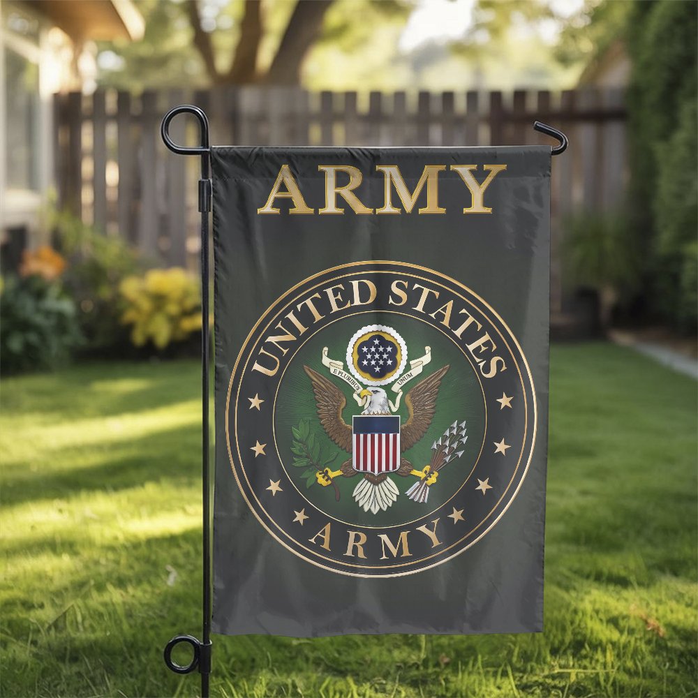 US Army Garden Flag | Double Sided US Army Seal | Weather-Resistant Fabric | Patriotic Gift for Veterans & Military Families